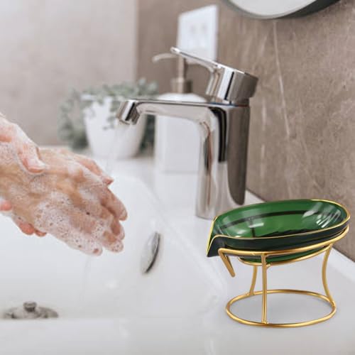 Kompakte und stilvolle Seifenschale mit Blättern für Waschbecken und Theken mit effizienter Drainage Kompakte und stilvolle Seifenschale mit Blättern für Waschbecken und Theken mit effizienter Drainage von Allthingstore