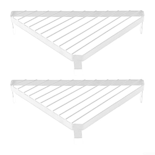 Küchenregal aus Metall in Dreiecksform, perfekter Organizer für Töpfe und Pfannen (weiß) von Allthingstore