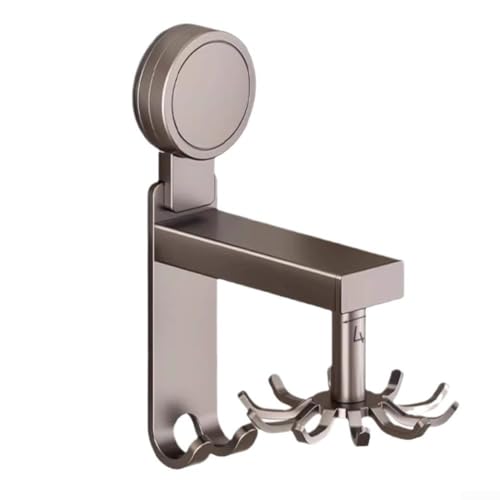 Küchenutensilien-Organizer mit Saugnapf, drehbare Haken, kein Bohren, Wandregal für Spatel, Schöpflöffel und mehr (10 Haken) von Allthingstore
