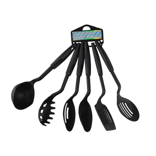Küchenutensilien-Set, 6-teilig, antihaftbeschichtet, Nylon, zum Backen, Braten, hitzebeständig, mit Loch zum Aufhängen und spülmaschinenfestes Design Küchenutensilien-Set, 6-teilig, antihaftbeschichtet, Nylon, zum Backen, Braten, hitzebeständig, mit Loch zum Aufhängen und spülmaschinenfestes Design von Allthingstore