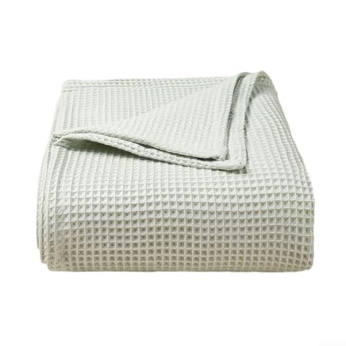 Kuschelige Baumwoll-Waffel-Decke für Babys, Wabenstruktur für ultimativen Komfort (hellgrau) von Allthingstore