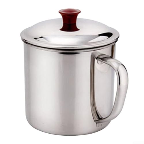 Leichter Edelstahlbecher mit Griff für Camping, ideal für Kaffee oder Tee (380 ml) von Allthingstore