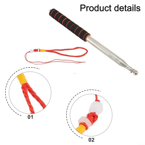 Leichter Teleskop-Fahnenmast mit Clip für Flaggen und Banner im Außenbereich (rot) von Allthingstore