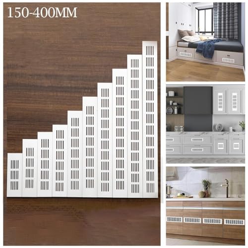 Lüftungsgitterabdeckung aus Aluminiumlegierung für Schrank- und Kleiderschrank-Lüftungsschlitze, rechteckige Form mit widerstandsfähigem Material (60 x 225 mm) von Allthingstore