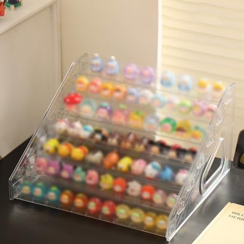 Mehrschichtige transparente Leiter-Aufbewahrungsbox zum Präsentieren und Organisieren von Kosmetika, Ornamenten, Sammlerstücken und kleinen dekorativen Gegenständen (3 Ebenen) von Allthingstore