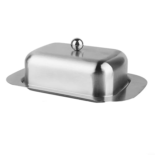 Mehrzweck-Butterdose mit Deckel, wunderschönes Design für Käse und Obst in der Küche (Edelstahldeckel) von Allthingstore