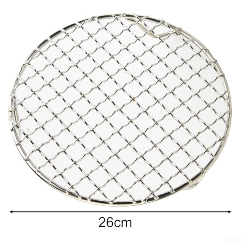 Mehrzweck-Kühlgitter, rund, aus 201 Edelstahl, stabil und leicht zu reinigen, geeignet zum Backen, Grillen und Trocknen von Lebensmitteln (26 cm) von Allthingstore