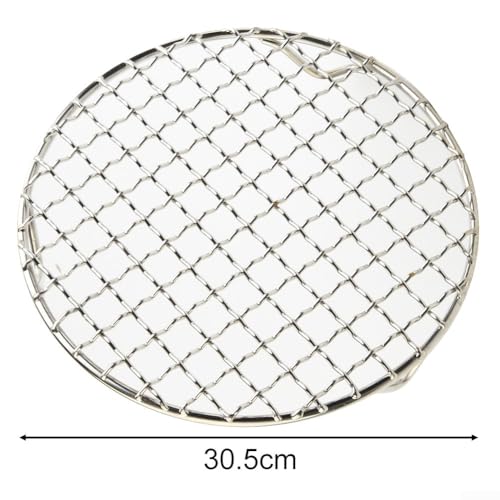 Mehrzweck-Kühlgitter, rund, aus 201 Edelstahl, stabil und leicht zu reinigen, geeignet zum Backen, Grillen und Trocknen von Lebensmitteln (30,5 cm) von Allthingstore
