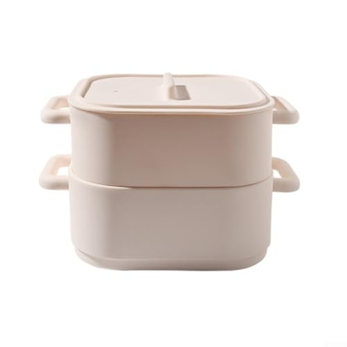 Mikrowellen-Dampfgarer aus Silikon, perfekt zum Dämpfen von Fisch, Gemüse und mehr, Beige, 2 Stück Mikrowellen-Dampfgarer aus Silikon, perfekt zum Dämpfen von Fisch, Gemüse und mehr, Beige, 2 Stück von Allthingstore
