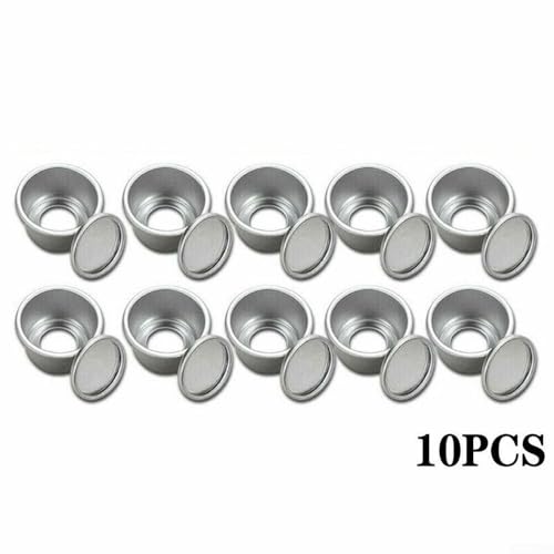 Mini-Kuchenform mit abnehmbarem Boden, 5,1 cm, zum Backen, Aluminiumlegierung, Backgeschirr für Pudding und Desserts (10 Stück) von Allthingstore