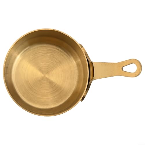 Mini-Saucenpfanne aus Edelstahl, Milchtopf mit langem Griff für einfache Kontrolle (金色S) von Allthingstore