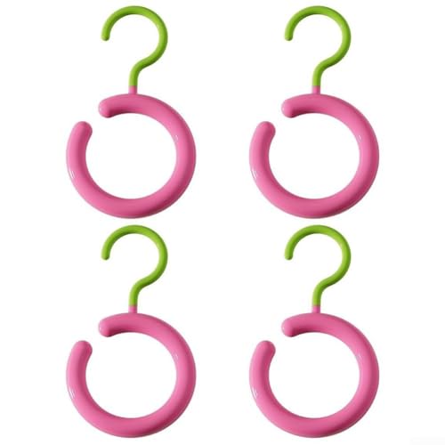 Mühelose Organisation mit Dopamin-Haken, drehbares Gestell für Schals, Hüte und Taschen (grün + pink) von Allthingstore