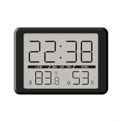 Multi Alarm Feature LCD Wecker mit großem Display für einfaches Ablesen aus der Ferne (schwarz) von Allthingstore