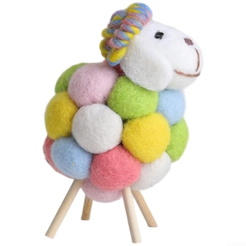 Nadelfilz-Set zum Selbermachen mit Filzwolle, Schaf-Dekoration aus weichem Vliesstoff für Urlaubsverzierung (bunte Trompete) von Allthingstore