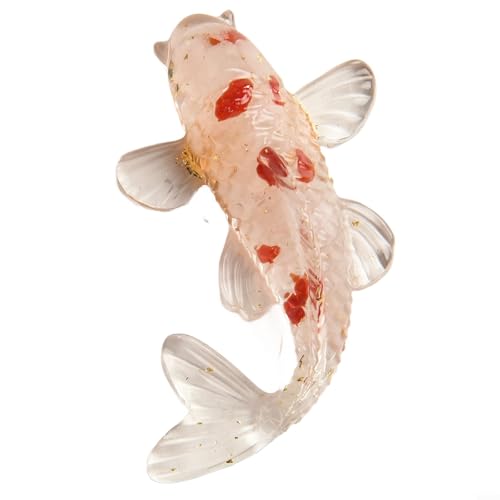 Natürliche Kristall-Koi-Fisch-Dekoration, stilvolle Dekoration für Schreibtisch und Auto (3) von Allthingstore