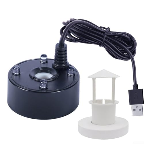Nebelproduktion einfach gemacht 4 LEDs Vernebler verleiht Ihren Innen- oder Außenräumen eine Note (schwarz) von Allthingstore