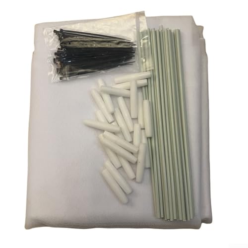Netzabdeckung mit Bogenhalterung für Insekten- und Vogelschutz, gedeihendes Gemüse und Kräuter (weiß, 400 cm) von Allthingstore