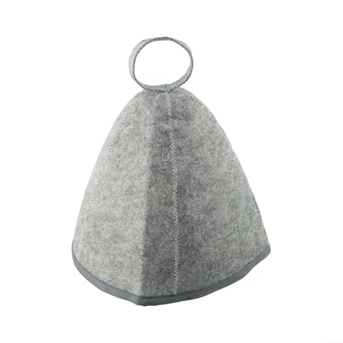 Optimaler Schutz mit diesem Saunahut aus Wollfilz während der Sauna (grau (seitlich)) von Allthingstore
