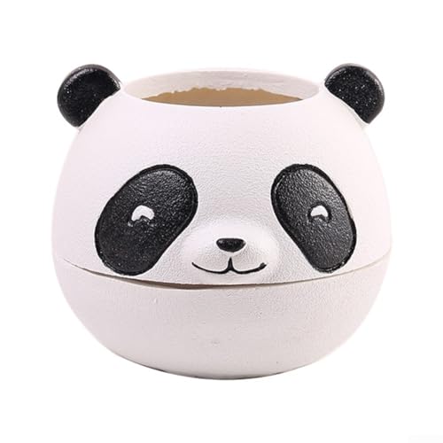 Pflanzenhalter in Tierform aus Kunstharz für den Schreibtisch, perfekte Ergänzung zu Haus oder Garten Ästhetik (Panda) von Allthingstore