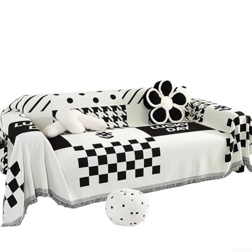 Pflegeleichtes Sofa-Handtuch für den täglichen Schutz, dehnbarer Stoff, passend für die meisten Standard-Sofas (Happy Hours) von Allthingstore