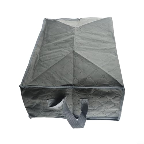Platzsparende, faltbare Aufbewahrungstaschen für Kleidung, einfach unter dem Bett zu schieben, Organizer mit starken Griffen (grau) von Allthingstore