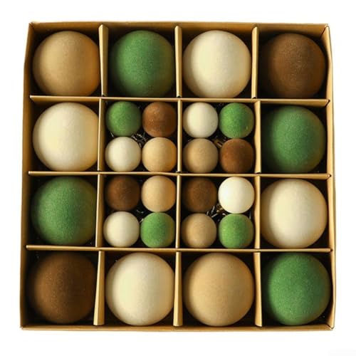 Plüsch-Samt-Weihnachtskugel-Set für Baum- und Heimdekorationen, geeignet für Kamin, Kranz und Inneneinrichtungen, um festliches Ambiente und Stil zu bereichern (a) von Allthingstore