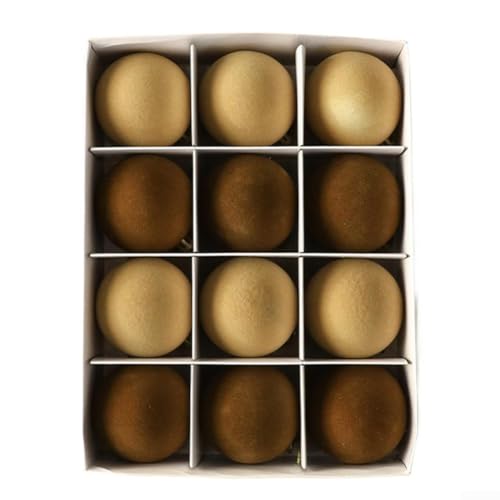 Plüsch-Samt-Weihnachtskugel-Set für Baum- und Heimdekorationen, geeignet für Kamin, Kranz und Inneneinrichtungen, um festliches Ambiente und Stil zu bereichern (d) von Allthingstore