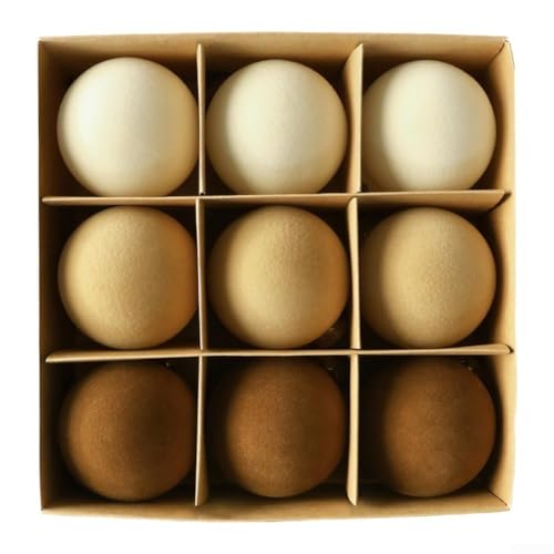 Plüsch-Samt-Weihnachtskugel-Set für Baum- und Heimdekorationen, geeignet für Kamin, Kranz und Inneneinrichtungen, um festliches Ambiente und Stil zu bereichern (g) von Allthingstore