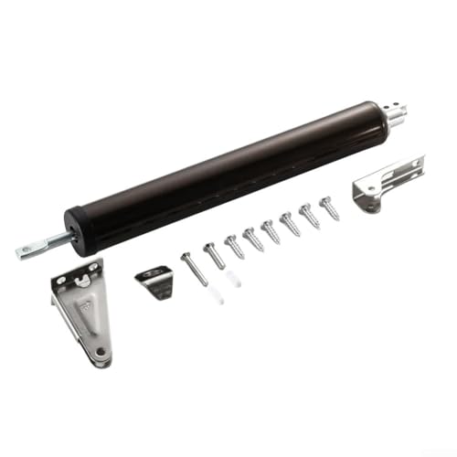 Pneumatischer Puffer Automatischer Türschließer mit leisem Betrieb und einstellbarer Geschwindigkeit, aus Aluminiumlegierung, geeignet für Haushalts- und öffentliche Toilettentüren (braun) von Allthingstore