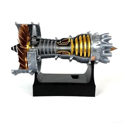 Präsentieren Sie Ihr technisches Wissen mit diesem aufwendigen Turbofan-Motormodell im 3D-Druckformat von Allthingstore