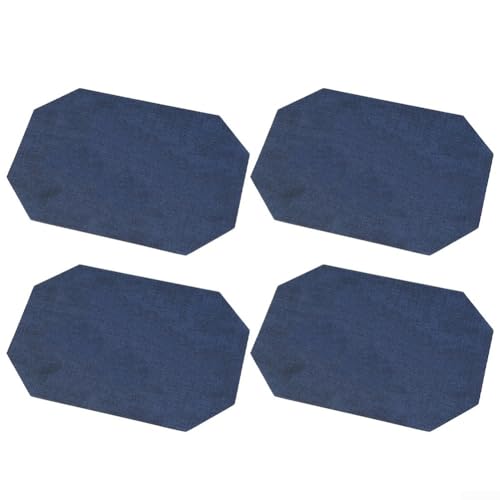 Praktische 43,2 cm Platzsets, 4 Stück, rutschfest, leicht zu pflegen für den Esstisch (dunkelblau + dunkelgrau) von Allthingstore