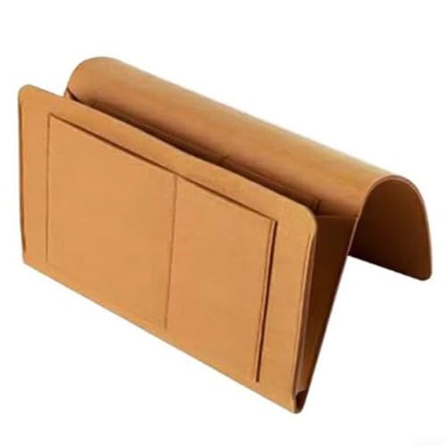 Praktische Filz-Aufbewahrungslösung für den Nachttisch, zum Organisieren von Fernbedienungen, Handys und mehr (braun) von Allthingstore