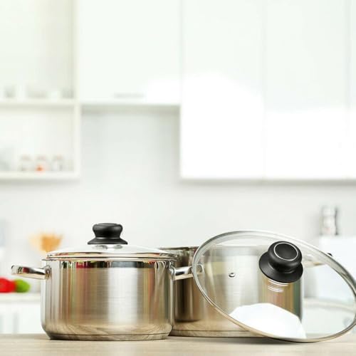 Praktisches 4-teiliges Set aus Bakelit und Edelstahl-Topfdeckelgriffen, leicht zu pflegen von Allthingstore