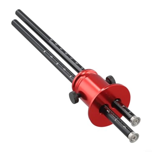Radmarkierungslehre aus Aluminiumlegierung mit Edelstahlschneider für saubere Holzmarkierungen (rot) von Allthingstore