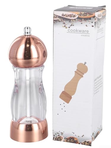 Reibungslose Bedienung Pfeffermühle mit transparentem Acryl-Design, ein unverzichtbares Küchenwerkzeug (Gold) von Allthingstore