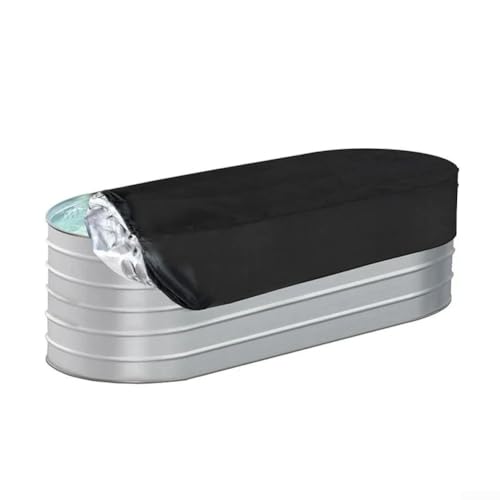 Robuste Abdeckung für ovale Pooltanks mit verstellbaren Funktionen für sicheren Sitz (180 x 60 x 30 cm) von Allthingstore