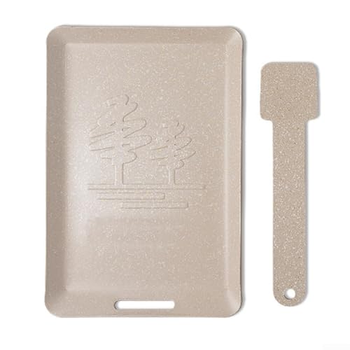 Robuste Gusseisen-Grillpfanne mit Antihaftbeschichtung für Innen- und Außenbereich, zum Grillen von Steak, Huhn und Gemüse (Meter, weiß) von Allthingstore