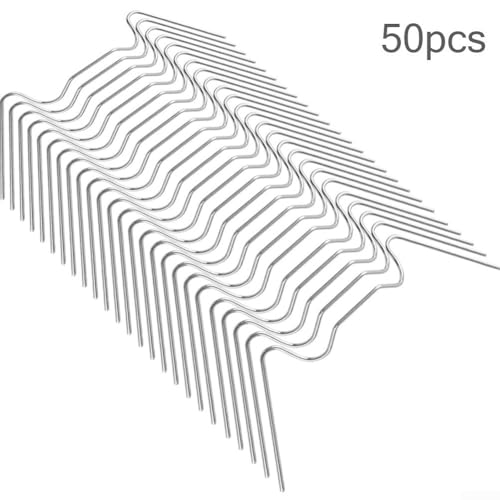 Robuste W-Klammern für Gewächshaus, zuverlässige Edelstahl-Clips für Glasbefestigung, erhältlich in Packungen mit 25, 50 oder 100 Stück (50 Stück) von Allthingstore