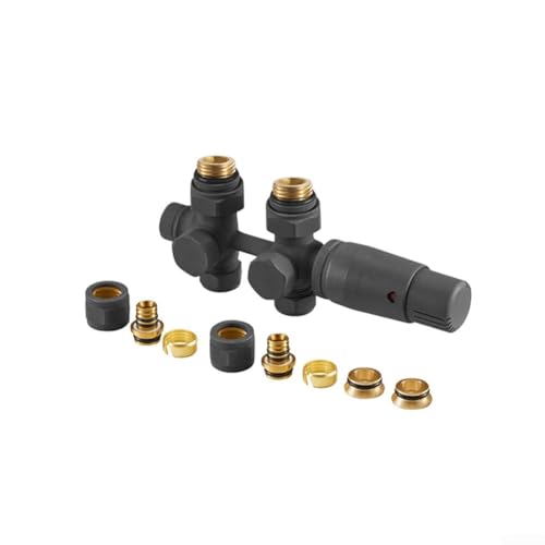 Robustes Zwei-Rohr-System-Thermostat-Heizkörperventil aus Messing, mühelose Temperaturkontrolle und Sicherheit (grau) von Allthingstore