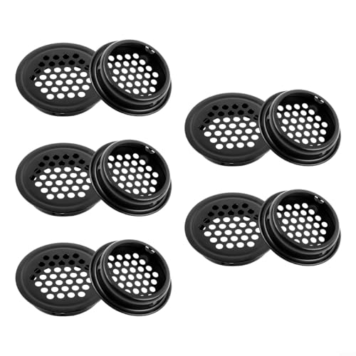 Runde Lüftungsgitter, 35 mm, Lüftungsschlitze aus Netzgewebe für effiziente Luftzirkulation in Schränken und Büros von Allthingstore