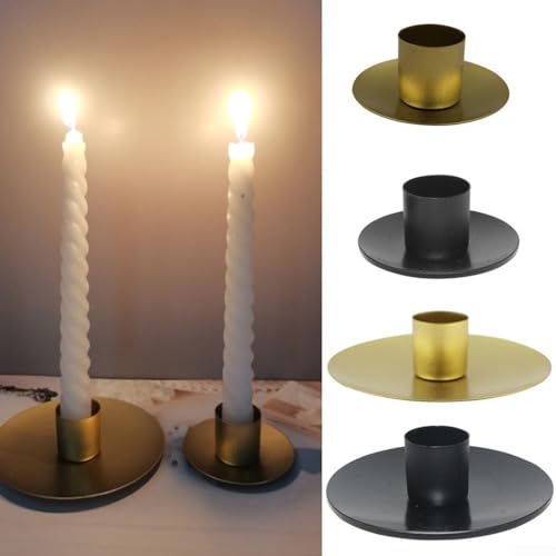 Rustikaler Kerzenhalter, perfektes Metall-Accessoire für Zuhause und Veranstaltungsdekoration (groß, schwarz) von Allthingstore