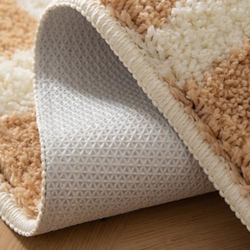 Rutschfester, beflockter Teppich für Badezimmer, saugfähig und weich, für Fußkomfort in nassen Bereichen (40 x 60 cm) von Allthingstore