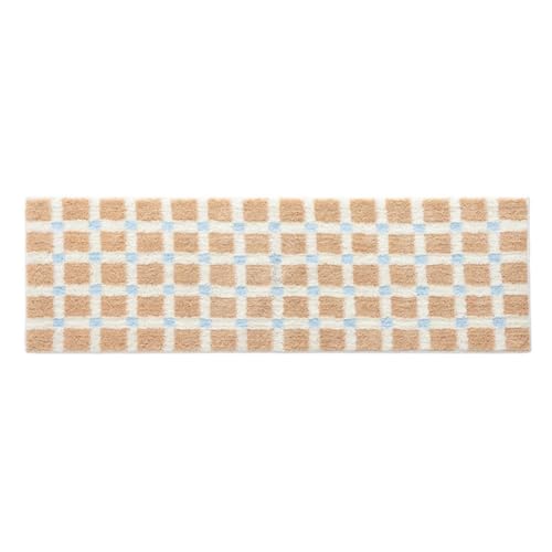 Rutschfester, beflockter Teppich für Badezimmer, saugfähig und weich, für Fußkomfort in nassen Bereichen (50 x 160 cm) von Allthingstore