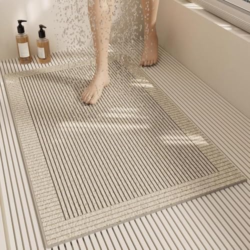 Rutschfester Badezimmerteppich mit weichem Luffa-Material, entworfen, um Ihre tägliche Duschroutine sicher zu verbessern von Allthingstore