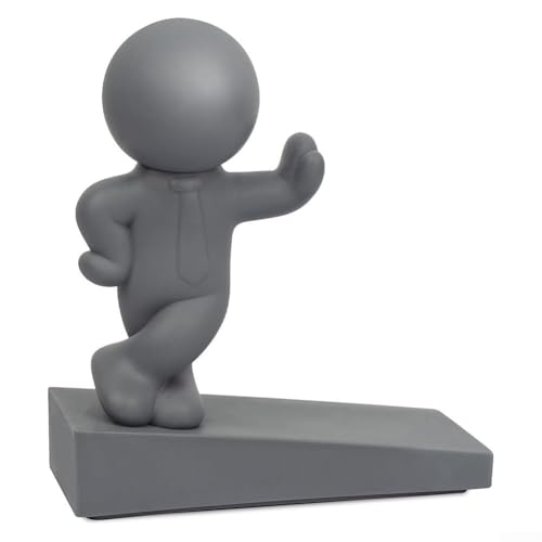 Rutschfester Türstopper mit attraktivem Design, schützt Böden und Haustiere vor der Tür (grau) von Allthingstore