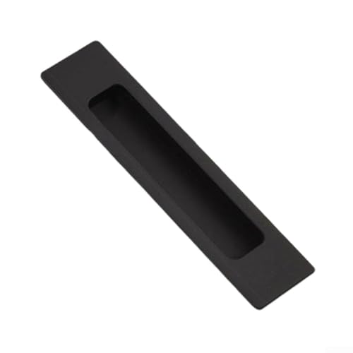Schiebetürgriff mit eingebettetem Schlitzgriff, gefertigt aus rostbeständiger Aluminiumlegierung, perfekt für Schränke, Kleiderschränke und Taschentüren in modernen Innenräumen (schwarz) von Allthingstore