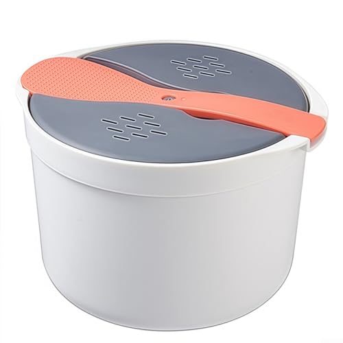 Schneller und effizienter Mikrowellen-Reiskocher, dampfen Sie Gemüse und kochen Sie Nudeln mit minimalem Aufwand (Orange) von Allthingstore
