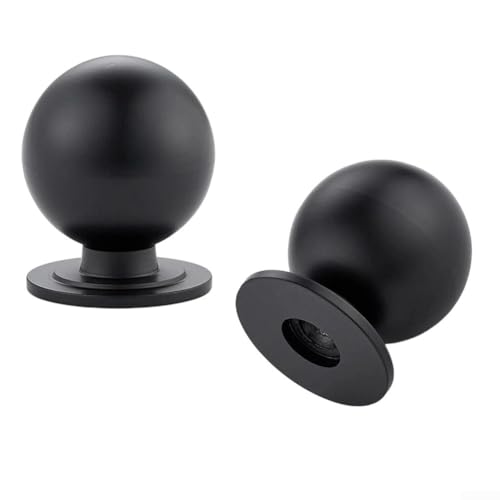 Schrankknäufe für Bronze-Oberflächen aus Zinklegierung, für Möbel wie Küchenschränke, Badezimmer-Waschtische und Kommoden, die neue Hardware benötigen (schwarz – Einzelloch) von Allthingstore
