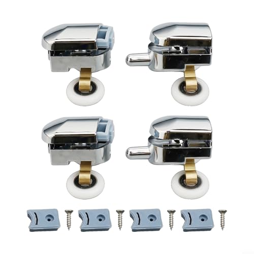 Set mit 4 Rollen für Duschtüren, Zinklegierung, Doppelschienen für die Verwendung in der Duschkabine Set mit 4 Rollen für Duschtüren, Zinklegierung, Doppelschienen für die Verwendung in der Duschkabine von Allthingstore