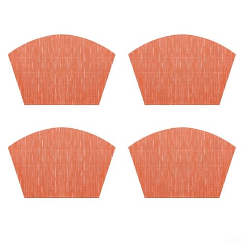 Set mit 4 isolierten Tischsets mit wasserdichten und hitzebeständigen Eigenschaften und rutschfester Unterseite, um Esstische vor heißen Gerichten und verschütteten Flüssigkeiten zu schützen (orange) von Allthingstore